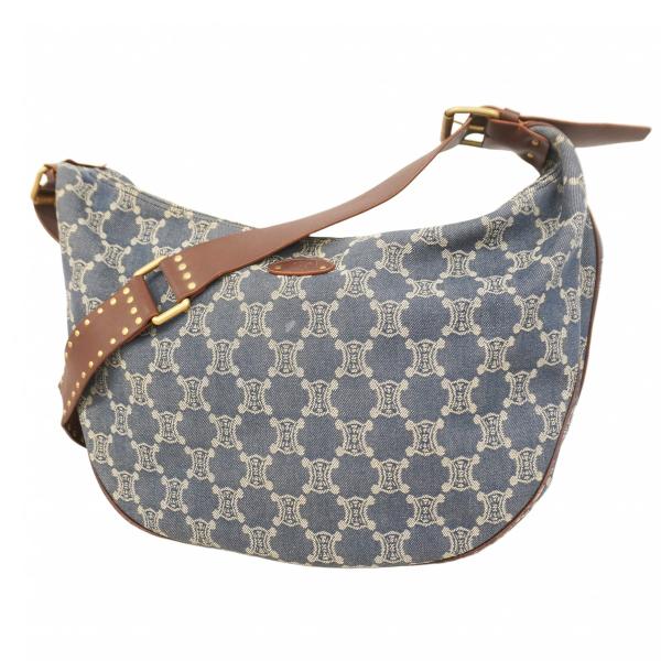 【希少】セリーヌ アクセサリーポーチ パリマカダム ゴールド金具 デニム 肩掛け 希少】セリーヌ アクセサリーポーチ パリマカダム ゴールド金具