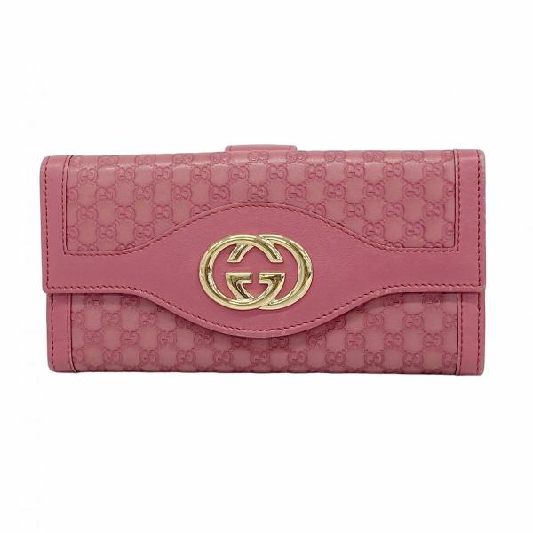 グッチ 長財布 マイクロシマ シマ インターロッキング 金具 ピンクベージュ グッチ 長財布 マイクロシマ シマ インターロッキング 金具