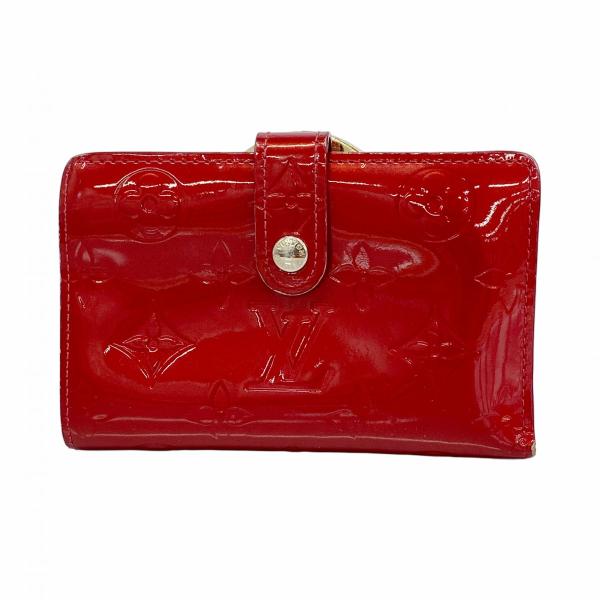 超美品 LOUIS VUITTON 赤 財布 ヴェルニ ヴィエノワ ポムダムール ルイ・ヴィトン ヴェルニ 財布 ポルトフォイユ ヴィエノワ