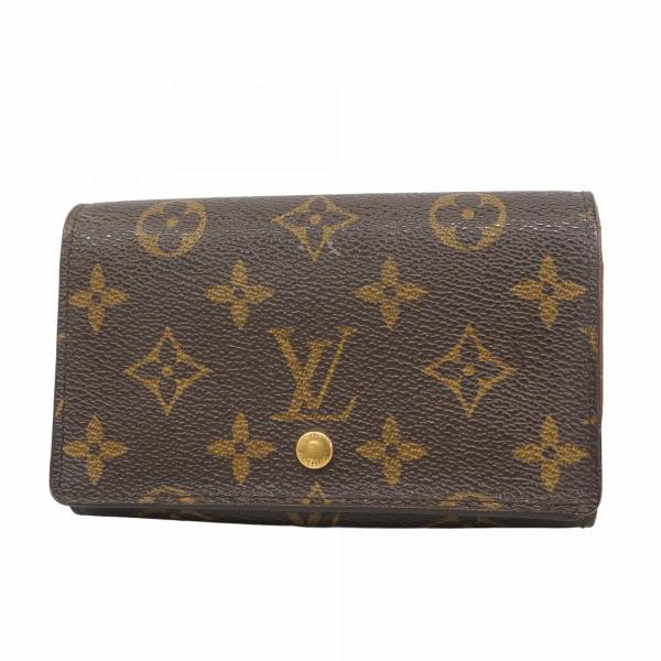 【極美品】ルイヴィトン　ポルトモネビエトレゾール　モノグラム　折り財布　茶色 LOUIS VUITTON ☆SALE【5md4187】ルイヴィトン 財布 モノグラム ポルト