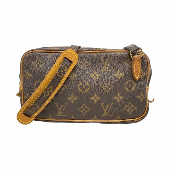 鑑定済☆ルイヴィトン　マルリー　バンドリエール　モノグラム　ショルダーバッグ　茶 LOUIS VUITTON 【5oc2855】ルイヴィトン ショルダーバッグ モノグラム