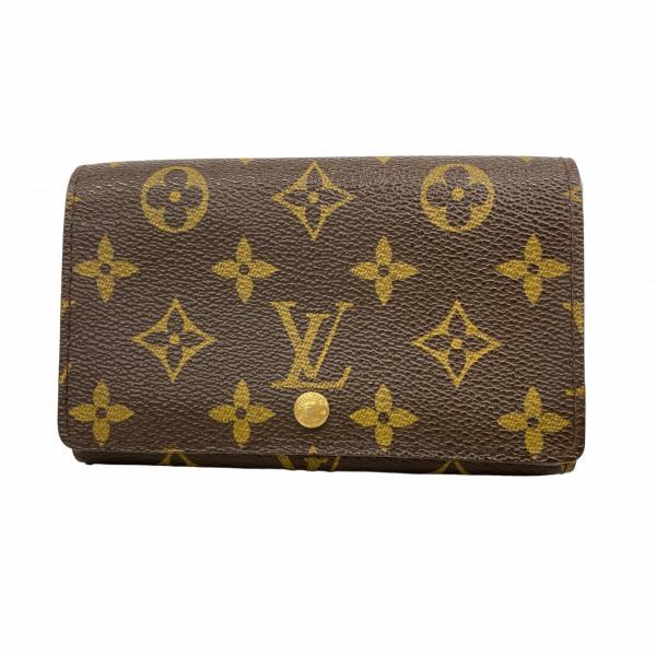 ルイヴィトン ポルトモネビエトレゾール モノグラム 二つ折り財布 ブラウン LOUIS VUITTON（ルイ・ヴィトン） 【5oe5346】ルイヴィトン 財布