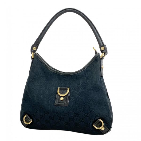 【5oe5841】グッチ ハンドバッグ GGキャンバス/アビー 130738 キャンバス ブラック シャンパンゴールド金具【中古】レディース GUCCI（グッチ） ☆最終価格【5oe5841】グッチ ハンドバッグ GG