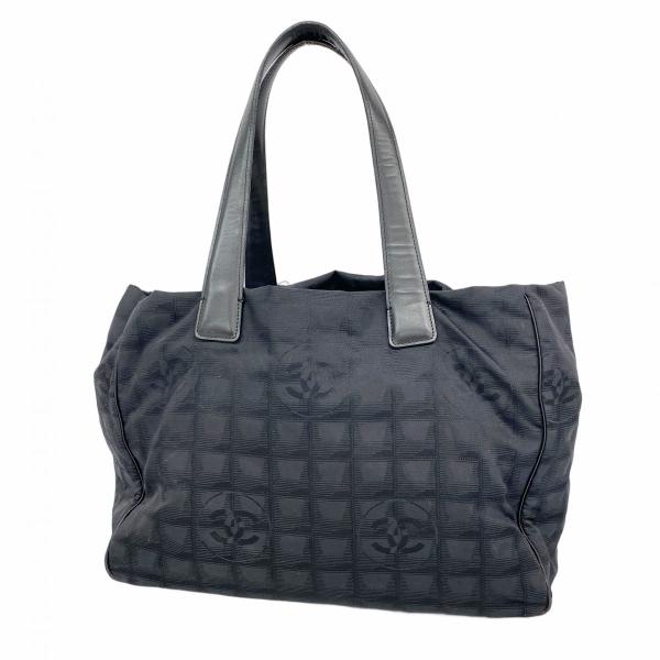 【5pa1231-h】シャネル トートバッグ ニュートラベル ナイロン ブラック シャンパンゴールド金具【中古】レディース CHANEL（シャネル） ☆最終価格【5pa1231-h】シャネル トートバッグ