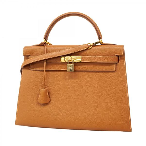 【5pa1474-h】エルメス ハンドバッグ ケリー32 クシュベル ゴールド ゴールド金具 □C刻印 2wayバッグ【中古】レディース HERMES（エルメス） ☆最終価格☆SALE【5pa1474-h】エルメス