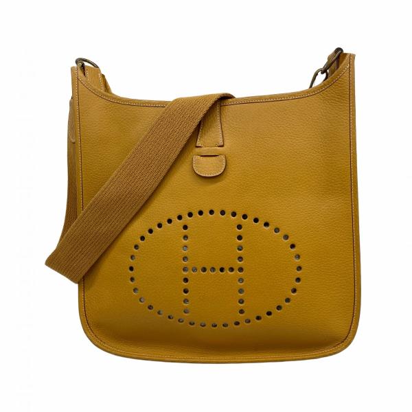 【5pb2774】エルメス ショルダーバッグ エヴリン1GM アルデンヌ ナチュラル ゴールド金具 ○Q刻印【中古】レディース HERMES（エルメス） ☆SALE【5pb2774】エルメス ショルダーバッグ