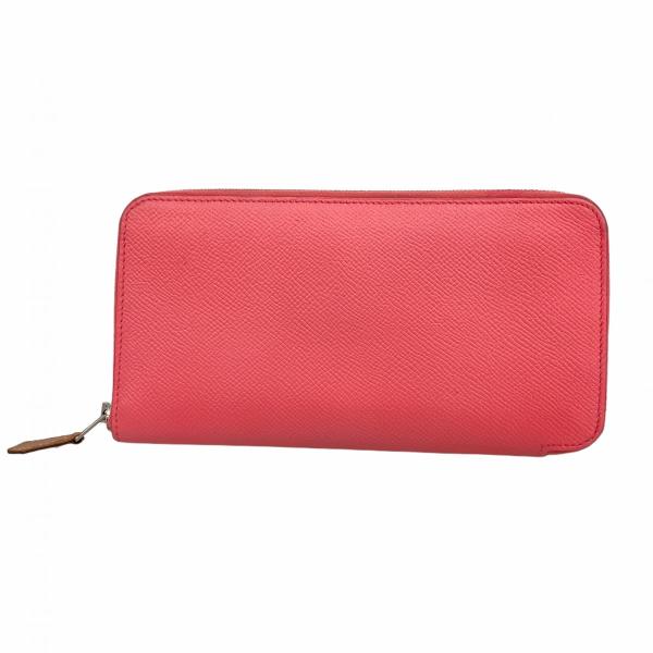 【5pb2882】エルメス 長財布 アザップロング シルクイン ヴォーエプソン ローズエテ シルバー金具 C刻印【中古】レディース HERMES（エルメス） 【5pb2882】エルメス 長財布 アザップロング