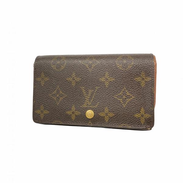 【BIGお買い物ラリー★30%OFFセール中】ルイ・ヴィトン LOUIS VUITTON 長財布モノグラム ポルトモネビエトレゾール ブラウン ベージュ ゴールド レディース 中古 LOUIS VUITTON（ルイ・ヴィトン） ☆SALE【5pd6022】ルイヴィトン 財布