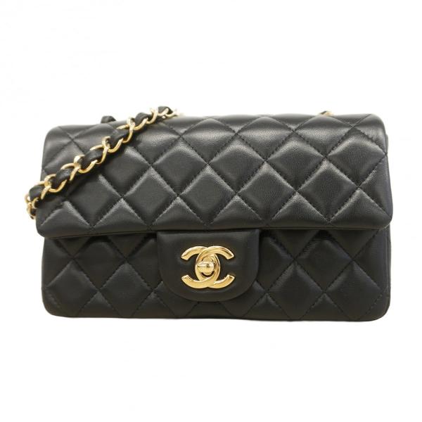早い者勝ち‼️CHANEL ブラック レザー ミニショルダーバッグ未使用*:.❤️ CHANEL（シャネル） 【6ab1602】シャネル ショルダーバッグ ミニ