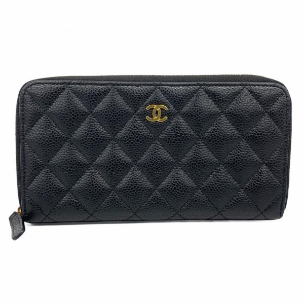 CHANEL シャネル マトラッセ 長財布 キャビアスキン 黄 美品 CHANEL（シャネル） 財布 マトラッセ レディース ブランド 長財布