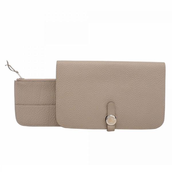 HERMES（エルメス） 【6ae4867】エルメス 長財布 ドゴンGM トゴ グリ