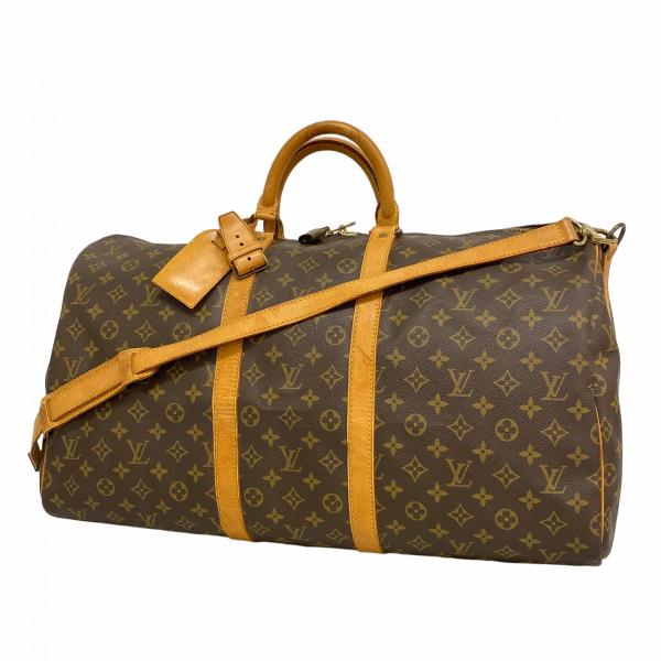 【鑑定済】ルイヴィトン モノグラム キーポル 55 ボストンバッグ ブラウン LOUIS VUITTON（ルイ・ヴィトン） 【6db1191-h】ルイヴィトン ボストン
