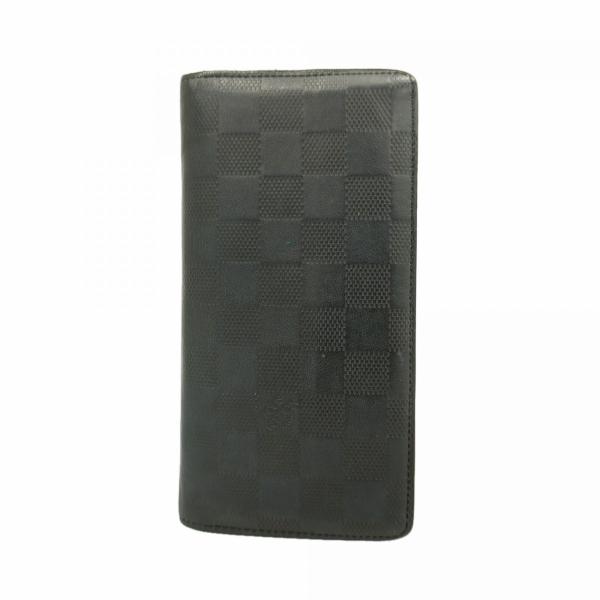 【最高級美品】ルイヴィトン ダミエアンフィニ ポルトフォイユ ブラザ 長財布 黒 LOUIS VUITTON（ルイ・ヴィトン） 【6db2077】ルイヴィトン 長財布