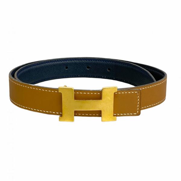 【6db2163】エルメス ベルト コンスタンスベルト ボックスカーフ クシュベル ゴールド ネイビー ゴールド金具 〇X刻印【中古】レディース HERMES（エルメス） 【6db2163】エルメス ベルト コンスタンスベルト