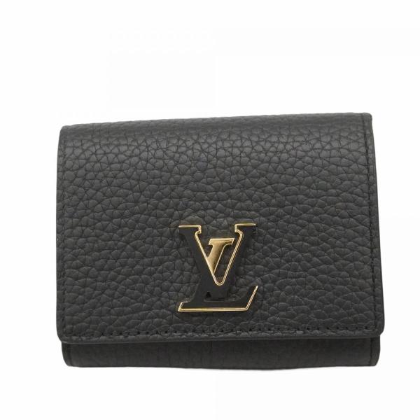 【6dd4132-k】ルイヴィトン 財布 トリヨン ポルトフォイユカプシーヌ タイニー M12149 ノワール【中古】レディース LOUIS VUITTON（ルイ・ヴィトン） 【6dd4132-k】ルイヴィトン 財布