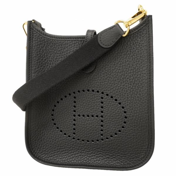 HERMES エルメス エブリンTPM ブラック トリヨンクレマンス ショルダーバッグ ゴールド金具 K刻印 エルメス エブリンIII PM トリヨンクレマンス ゴールド金具 W刻印
