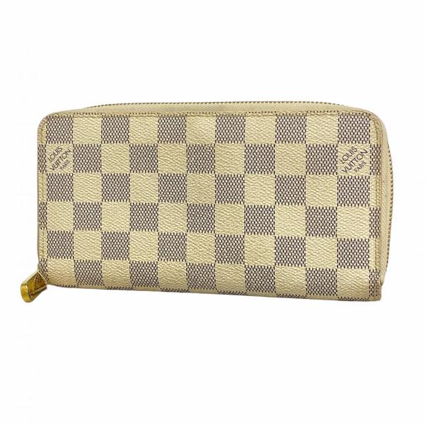 【中古】ルイヴィトン　ダミエ アズール・ジッピーウォレット  N60019【Bランク】 LOUIS VUITTON（ルイ・ヴィトン） ダミエアズール ジッピーウォレット