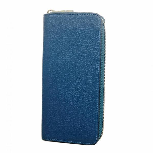 ☆美品☆ルイヴィトン 長財布 タイガ ジッピーウォレット ヴェルティカル ブルー LOUIS VUITTON（ルイ・ヴィトン） 【6eb1693】ルイヴィトン 長財布