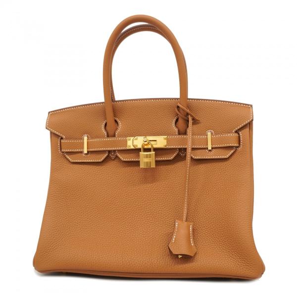【5oe4969-g-h】エルメス ハンドバッグ バーキン30 トゴ ゴールド ゴールド金具 B刻印【中古】レディース HERMES（エルメス） 【5oe4969-g-h】エルメス ハンドバッグ バーキン30