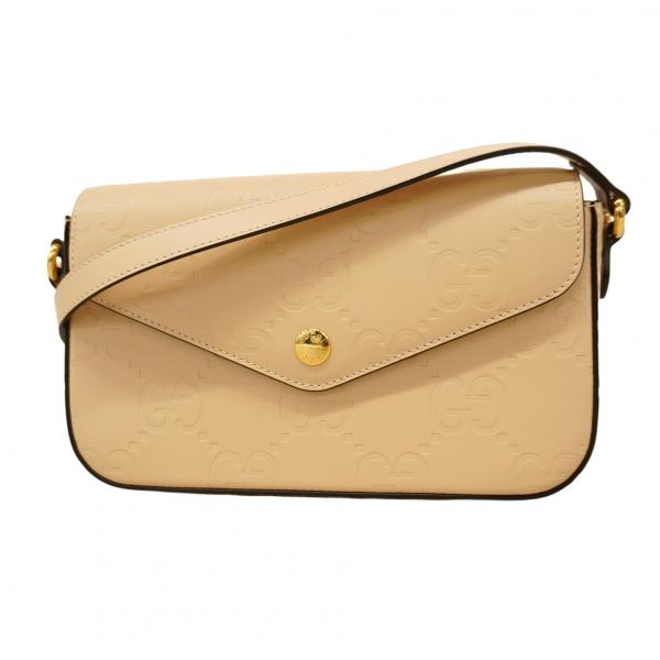 【5pb1898-h】グッチ ショルダーバッグ GGスーパーミニ 772794 レザー ベージュ ゴールド金具【中古】レディース GUCCI（グッチ） ☆最終価格【5pb1898-h】グッチ ショルダーバッグ GG