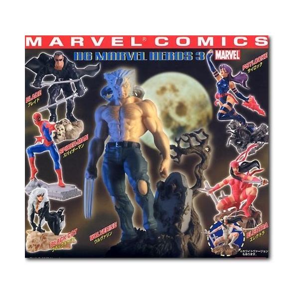 HG MARVEL HEROES 3 6種セット エレクトラ（白） マーベルヒーローズ