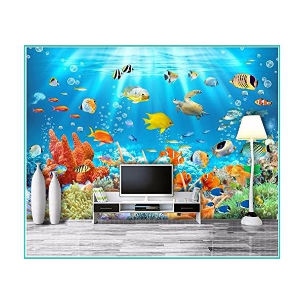 Coral部屋装飾絵画3d壁壁画壁紙3d 熱帯魚 アクアリウム用品 新品lwcxカスタム3d壁壁画フォト用紙marine Coral部屋装飾絵画3d壁壁画壁紙3d Aquarium Fish Feaf