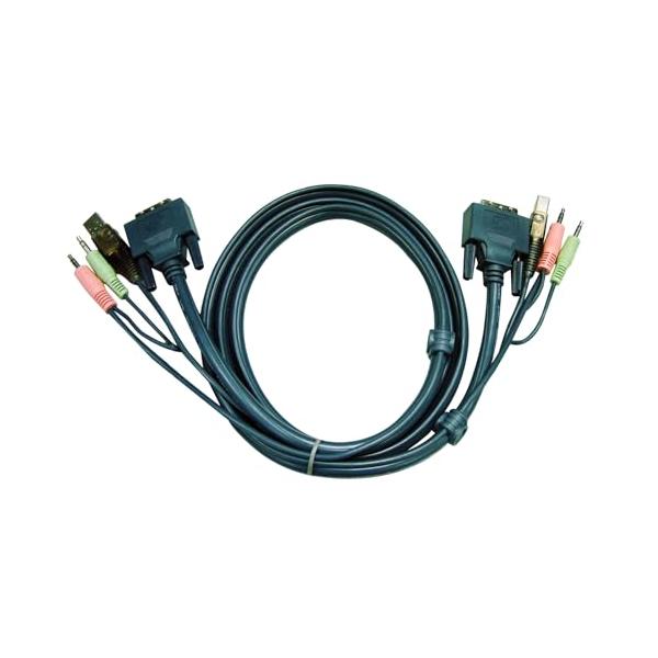 ATEN DVI KVMケーブル 3m 2L-7D03U