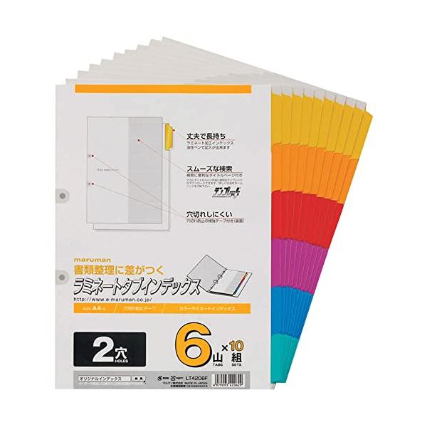 マルマン インデックス A4 2穴 インデックスシート 6山 10組 1冊