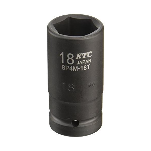 京都機械工具(KTC) 12.7mm (1/2インチ) インパクトレンチ ソケット (セミディープ薄肉) 18mm BP4M18TP