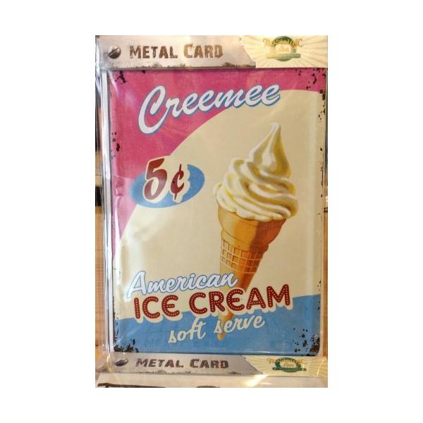 USA Ice Cream / ポストカード(ブリキ製)