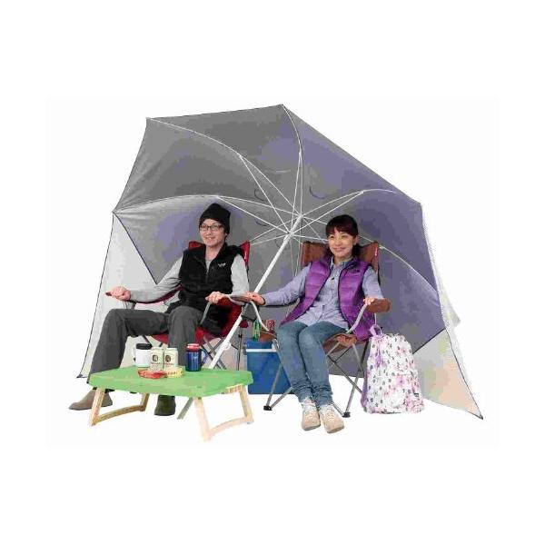 【商品概要】製品サイズ:(約)径2400×高さ2200mm(組立サイズ)材質:傘生地の組成/ポリエステル100%(裏面シルバーコーティング)親骨の長さ/121cm付属品:プラペグ4、ガイドロープ4【商品説明】説明立ててパラソルに、立てかけて...