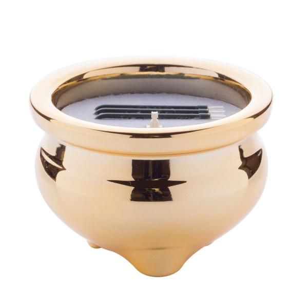 仏具 LED電子線香 サンやすらぎ 寝かせ線香タイプ（金/3寸）