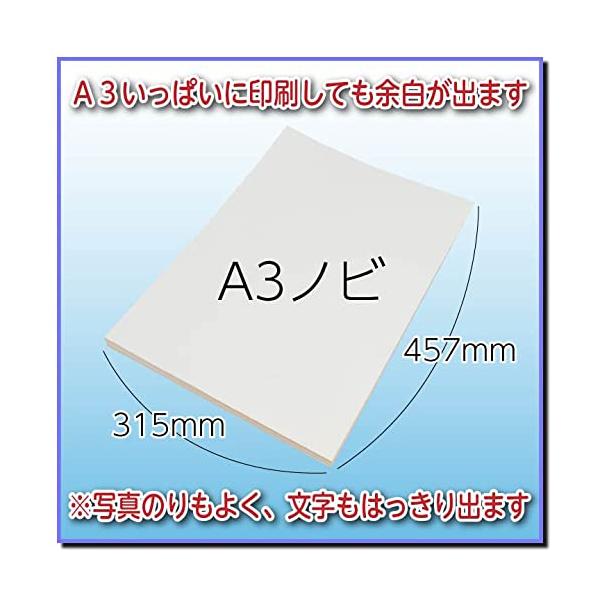 【商品概要】ご購入前にお使いのプリンタ設定がこの用紙に対応しているか確認のうえご購入下さい。　【用紙サイズ】Ａ３より大きめのＡ３ノビサイズ（315×457ｍｍ）　【入数】100枚本商品はオフセット印刷用紙です。油性インク・トナー印刷は可能で...
