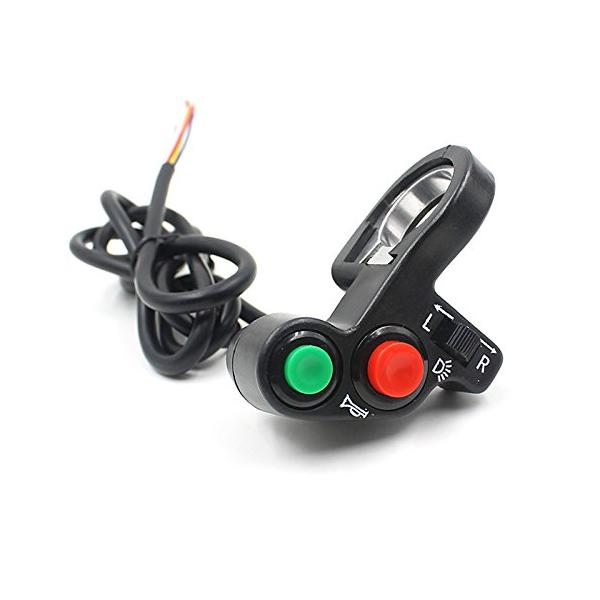 Andux Space バイク プッシュスイッチ ハンドルバー ハザード スイッチ 多機能 汎用 ZHKG-01