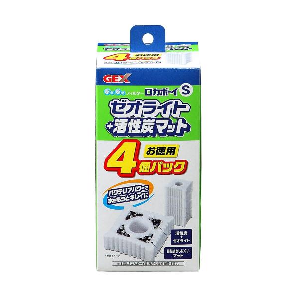 他サイト： ジェックス ロカボーイ ゼオライト&amp;活性炭マット Sサイズ 4個入 3個セットの商品画像