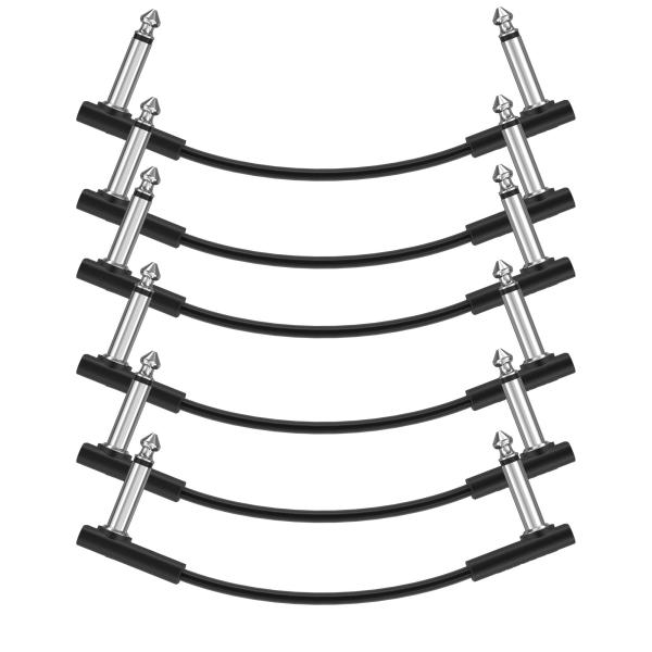 他サイト： Donner 15cm パッチケーブル ギターエフェクター用 ブラック (6本)の商品画像