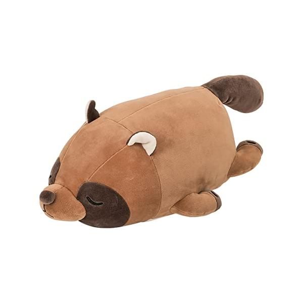 りぶはあと ボルスタークッション マシュマロアニマル タヌキのぽんきち (全長約27cm) ふわふわ もちもち 78212-31