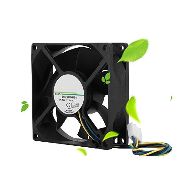 VBESTLIFE ��p�t�@�� DC12V 0.41A 8CM 4�s��PWM���x���� �����N�[���[ �É��^�C�v ������ ����]���x �P�[�X�t�@�� �Q�[ ���i�摜