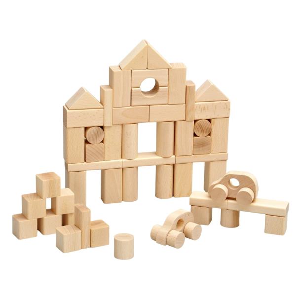 他サイト： 酒井産業 郡上八幡のくるま付 日本製 つみ木 | 48ピース 対象年齢 18ヶ月 １歳半 木製 積み木の商品画像