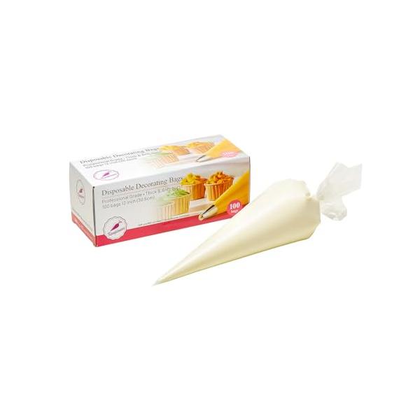 他サイト： Keenpioneer 絞り袋 12インチ 100枚箱入り 使い捨て (18 x 31cm)の商品画像