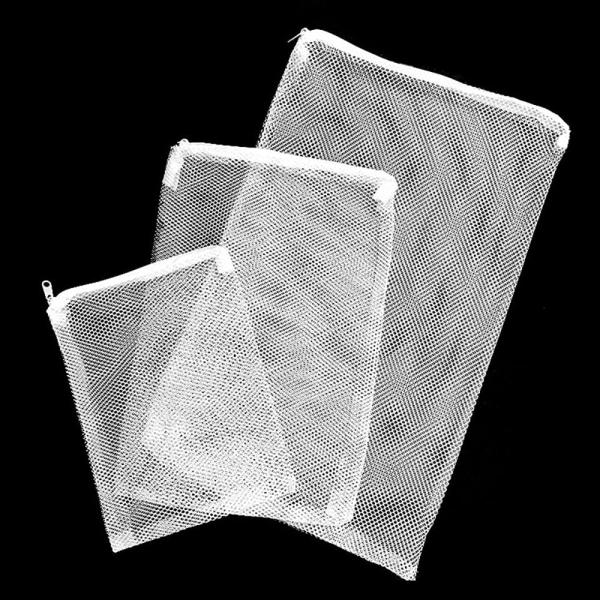 MUYYIKA メッシュ 袋 フィルターバッグ 水槽 アクアリウム 金魚 濾過ネット ジッパー付き 多用途 穀物 収納ネット 使いやすい 再利用可能（