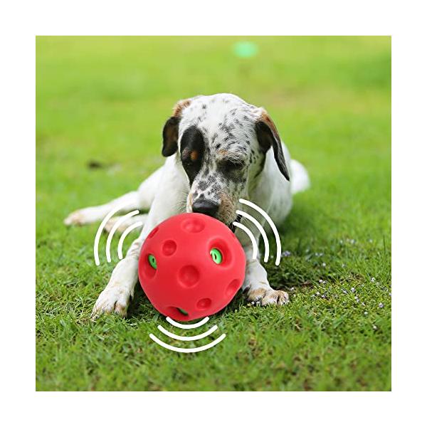 【商品概要】【大きな音が鳴る】大きな音が好きなワンちゃんにお勧め！大きな音に敏感、怖がるワンちゃんにはご遠慮ください【おもしろい音が出る】転がるとぽわぽわと気の抜けた音がするボールおもちゃ、ピーピーという音に飽きたワンコが夢中に追いかけます...