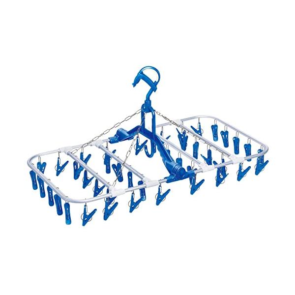 【商品概要】サイズ:横約37×縦約67.5×高さ約35cm重量:760g材質:本体/アルミニウム、ポリプロピレン、エラストマー、ピンチ/ポリプロピレン、鎖/鋼線、バネ/硬鋼線生産国:中国【商品説明】軽くて丈夫なアルミ角ハンガー42ピンチ付き...