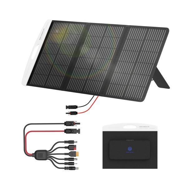 ソーラーパネル 100W 折りたたみ式 太陽光 ETFE 単結晶 23%高転換率 ERICSITY ソーラーパネル 100W 折りたたみ式 ソーラー