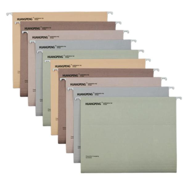 seimeinoki ハンギングフォルダー a4 10枚入 ハンギングファイル ラベルとラベルホルダー付き 紙製 モランディカラー サスペンションファ