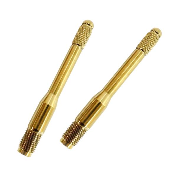 にしはや 輸入車 ホイール セッティング ボルト M14×P1.5 ゴールド 2本セット 120mm ガイド ピン ステンレス