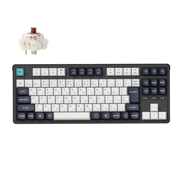 【国内正規品】Keychron C3 Pro カスタムゲーミングキーボード、コンパクトテンキーレスレイアウト/JISレイアウト/赤色LEDバックライト