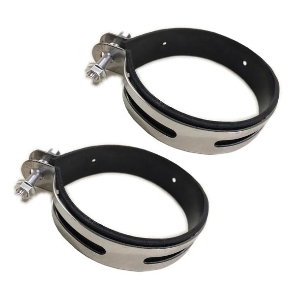 モデルノ ラ テール サイレンサーバンド 汎用 シルバー マフラー バンド バイクパーツ ステンレス 83mm 110mm 115mm サイレンサー