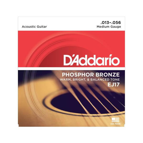 D'Addario __I AR[XeBbNM^[  EJ17 PHOSPHOR BRONZE Medium 13-56