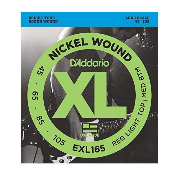 GLx[X  __I D'Addario EXL165 Reg Light Top Med Bottom 045-105